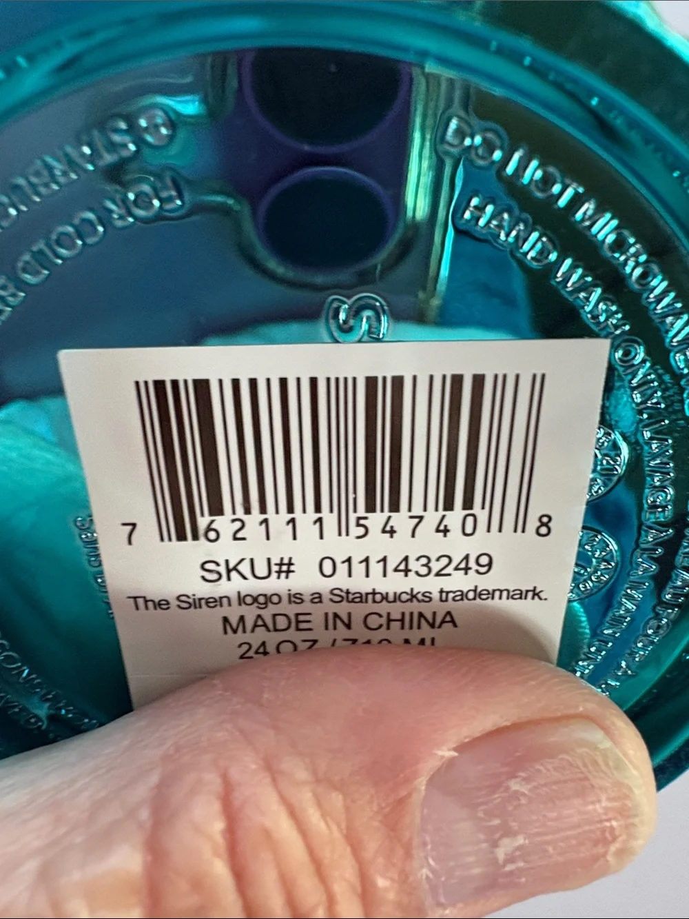 Starbucks Teal Studded Tumbler with Straw